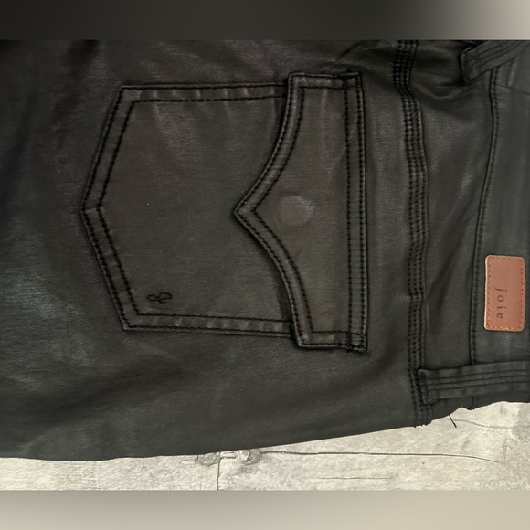 Anthropologie Joie | Sexy Coated Faux Leather Denim | High Rise ! Cargo … - Picture 8 of 10